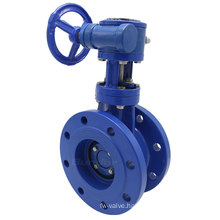 Bundor JIS 10K 4inch dutile iron manual double flange type butterfly valve factory direct supply